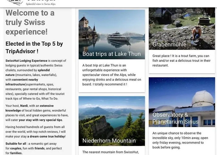 Alpehytte Thun Alps Scenic Views And Concierge By Swisshut Sigriswil